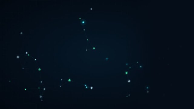 Youth Neural Mesh Network Collective Intelligence System Motion Background 4K