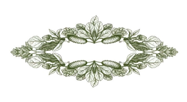Ornate Decorative Oval Frame with Floral Elements.