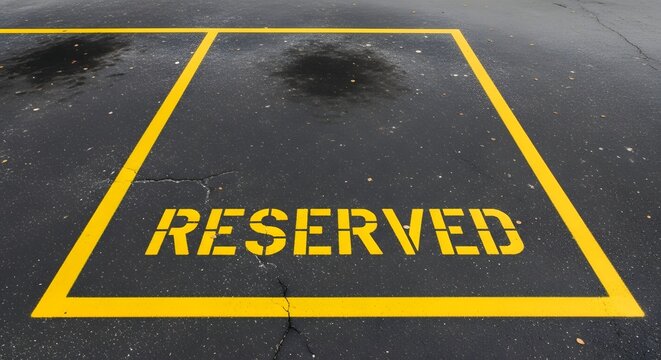 Reserved Parking Space Concept Symbolizing Priority Access Exclusive Rights Planning and Resource Allocation