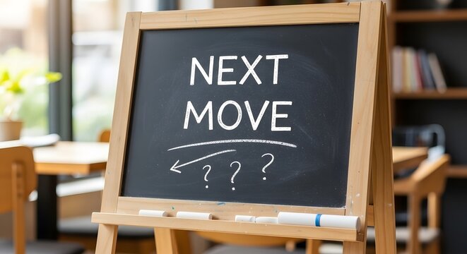 Next Move Planning Strategy Concept Encouraging Critical Thinking Decision Making Problem Solving and Future Direction