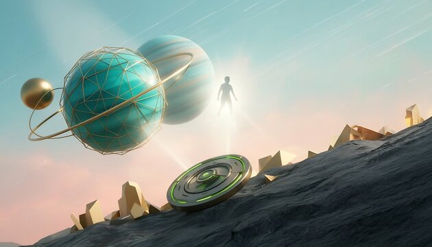 宇宙空間に浮かぶ異世界
