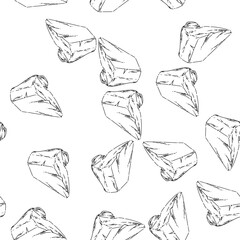 seamless pattern rock sketch hand drawn vector nature mountain, boulder rocky, big black surface © PikePicture