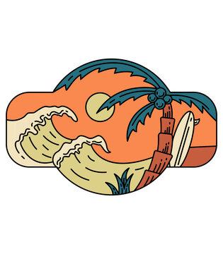 surfing baech