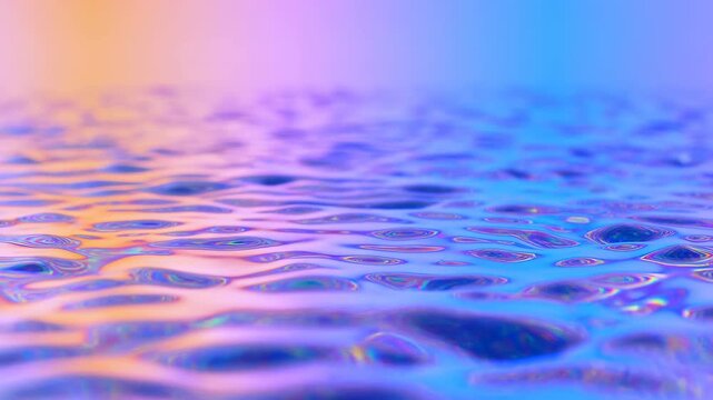 Colorful rippling water surface with soft gradient reflections