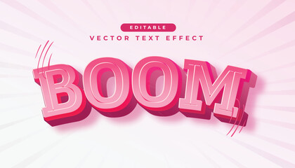 boom text effect style editable lettering design © tinh