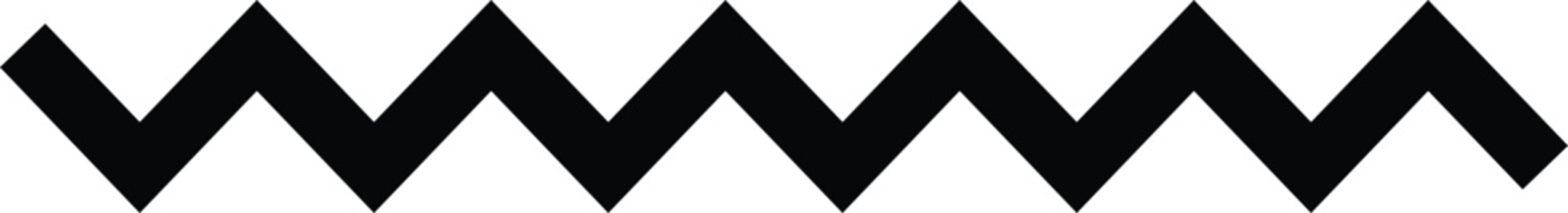 Seven evenly spaced pointed tops form a jagged zigzag line with clear triangular structure vector art illustration