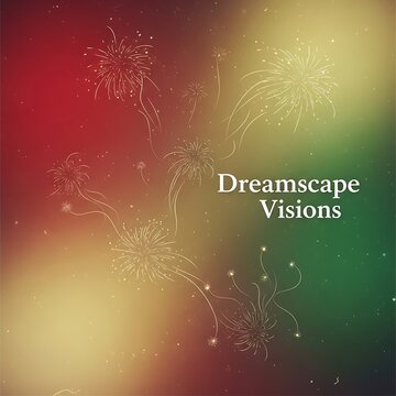 Glowing Abstract Firework Bursts Floating on Colorful Dreamlike Background