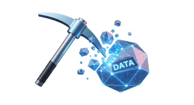 Digital Data Mining with a Pickaxe Extracting Information from a Futuristic Crystal