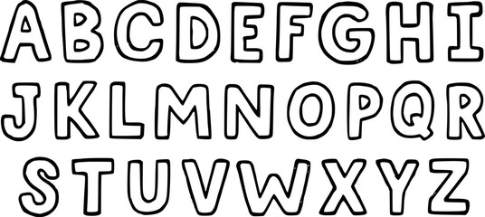 Hand Drawn Alphabet Letters Vector Drawing © Bria W.