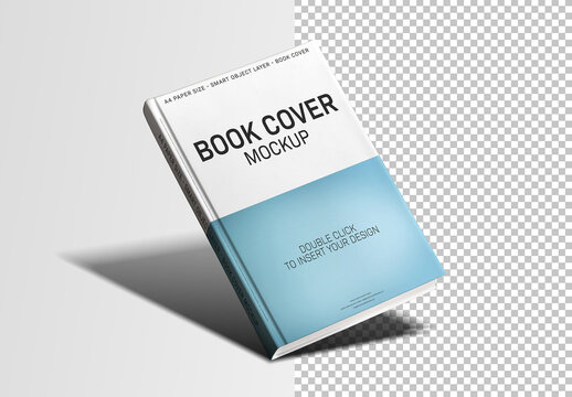 Book Cover Mockup Isolated on White Background