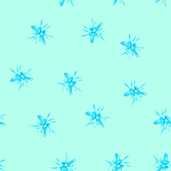 pattern blue ice crystal cluster radiating icy energy and sharp shards in a frosty explosion, ideal for frozen magic, game effects, spell icons, or winter power visuals © PikePicture