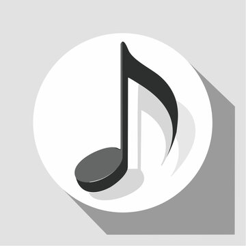 Single Musical Note Icon