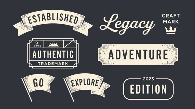 Retro Vintage Badge and Emblem Collection for Branding and Design Projects