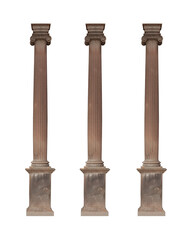 Fototapeta premium elements of architectural decorations of buildings, columns, pommel and patterns, on the streets in Catalonia, public places.