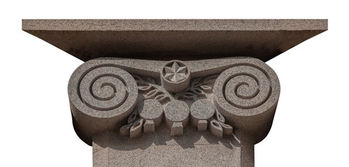 elements of architectural decorations of buildings, ancient arches and columns, pommel and patterns, on the streets in Catalonia, public places. © Kozlik_mozlik