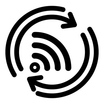 Adaptive Bitrate Streaming Signal Arrow Icon for Video Optimization