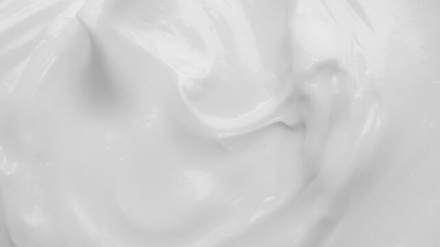 White lotion beauty skincare cream texture cosmetic product background stop motion