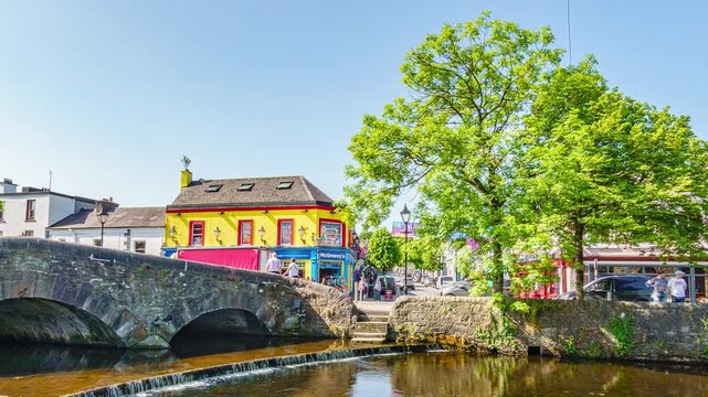 Westport Ireland Bridge Street Timelapse during Day