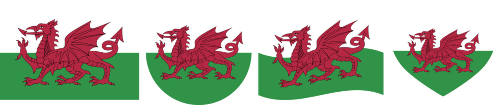 Wales flag illustrator country flags symbol National Collection International  Set