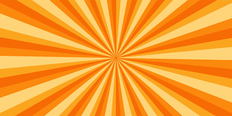 Fototapeta premium Garis oranye latar belakang garis pecah. sinar matahari Pancarkan sinar matahari. Wallpaper halftone garis klasik untuk poster, banner.Circus latar belakang vektor sinar kuning spiral.