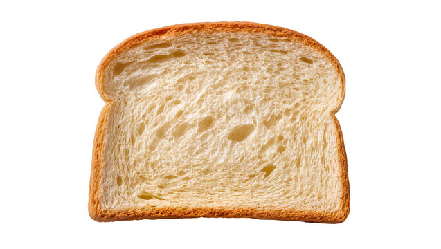 Slice of white bread with golden crust