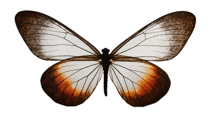 White butterfly with brown and orange wing edges © Emma