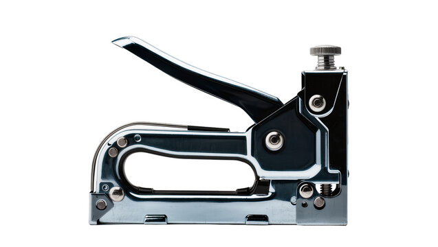 Heavy duty staple gun with metal and plastic parts