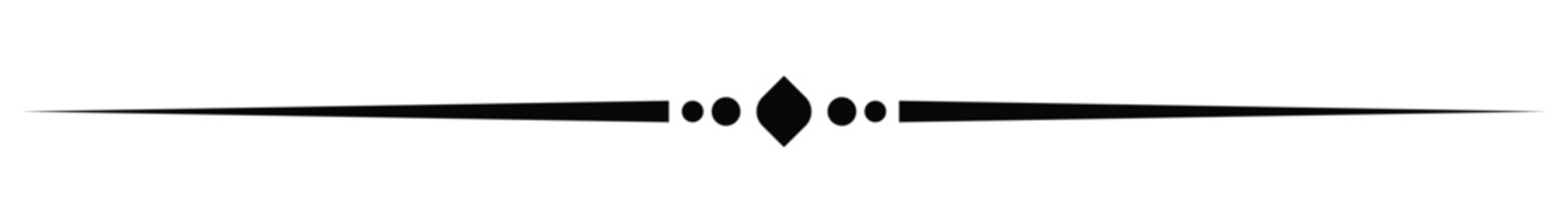 Simple flat text divider or elegant decorative swirl line vector element.