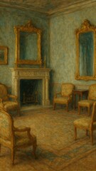 Obraz premium Elegant vintage room illustration