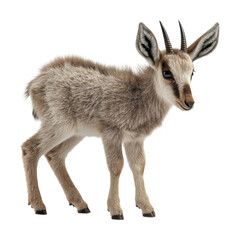 Fototapeta premium Running young gazelle in natural habitat wildlife photography outdoor environment isolated on transparent background