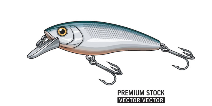 Detailed illustration of fishing lure.