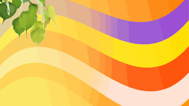 Poson Poya Festival Banner Illustration with Buddhist Lanterns and Temple Silhouette