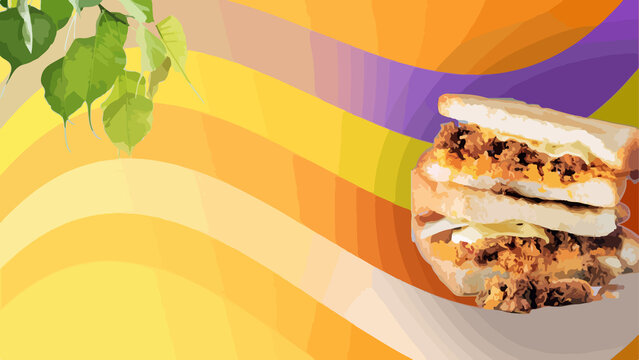Poson Bread Dansal Banner Illustration
