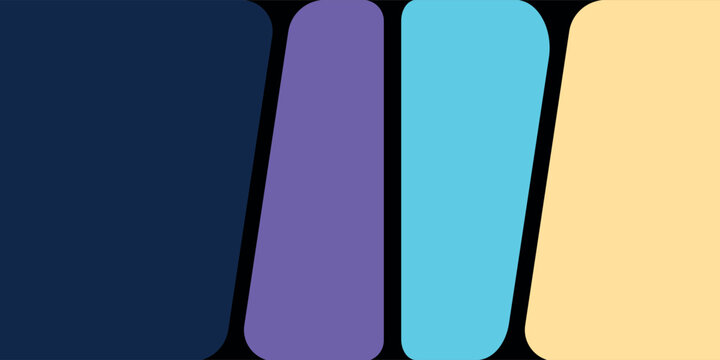 Abstract background with four vertical rounded rectangles in different colors: dark blue, purple, light blue, and yellow.
