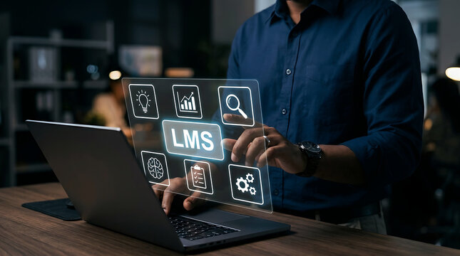 Learning Management System LMS Interface Digital Education Platform Online Training Dashboard