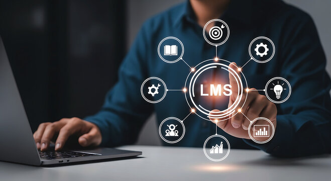 Learning Management System LMS Online Education Training Platform Digital Learning Interface