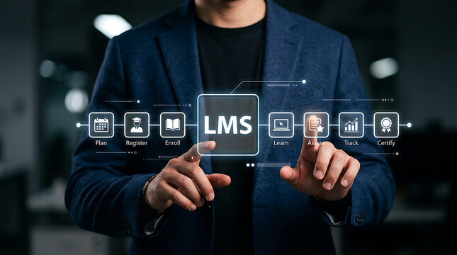 Learning Management System LMS Online Education Training Platform Digital Learning Interface