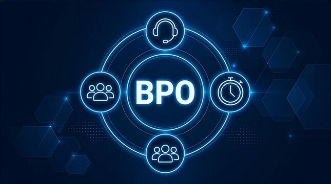 BPO Business process outsourcing concept for cost reduction and reduce time