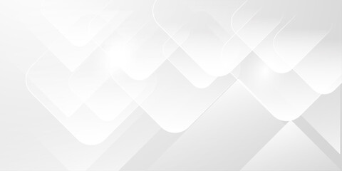 Modern abstract background featuring overlapping rounded squares and light grey geometric shapes for professional projects. © boss