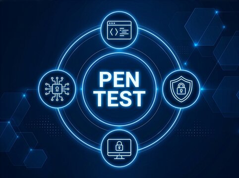 Pentest penetration test concept,is a security exercise where a cyber security expert attempts to find and exploit vulnerabilities in a computer.new