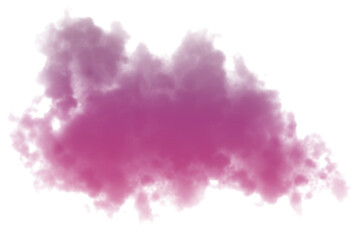 Fototapeta premium Vibrant Pink Abstract Smoke Cloud Isolated on Transparent Background