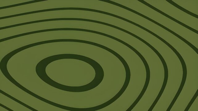 Abstract green topographic pattern with concentric lines
