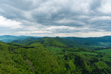 Naklejka premium View from Vapec hill in Strazovske vrchy mountains in Slovakia
