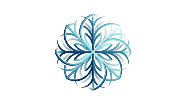 Intricate Blue and Teal Abstract Floral Pattern Design.