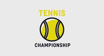Fototapeta premium Elegant Tennis Championship Emblem Displaying The Official Tournament Logo in a Modern Design
