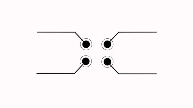 Four callout Hud elements animation on white background. HUD elements frame lines callout animation for Digital Frames, Notification highlights and information display with alpha channel