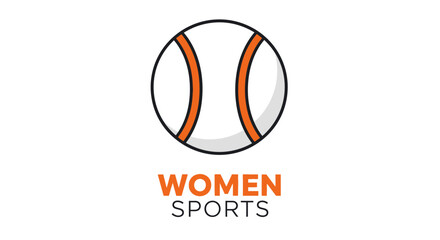 Fototapeta premium Empowering Women In Sports: A Simple And Energetic Illustrated Logo Design