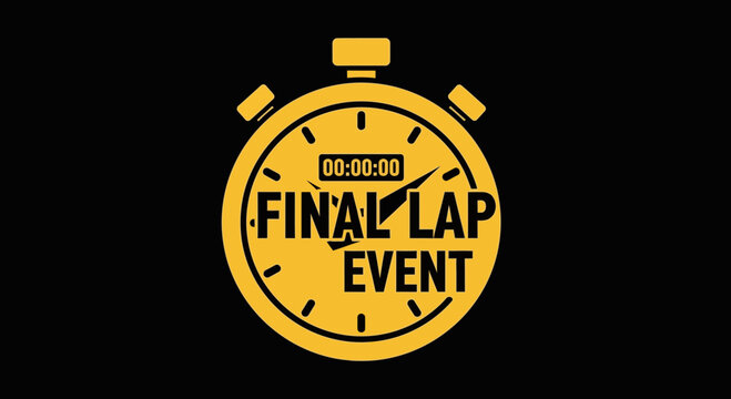 Final Lap Event Timing Presented On Stopwatch Interface Against A Dark Backdrop
