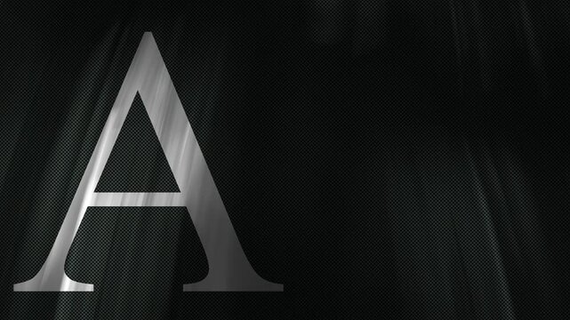 50p animated lettering background with abstract motion graphics design