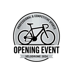 Fototapeta premium Grand Cycling Event Logo for Professional and Competitive Sports, Velodrome Opening 2024
